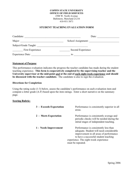 25896919-student-teaching-evaluation-form-coppin-state-university