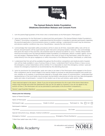 259605881-releaseconsent-form-oklahoma-envirothon-oklaenvirothon