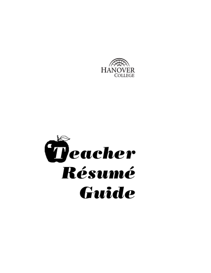25972205-teacher-resume-guide-hanover-college-career-center-careercenter-hanover