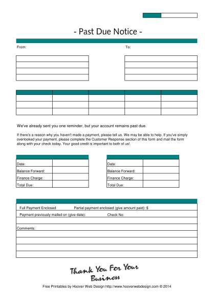 Free Printable Past Due Library Books Template