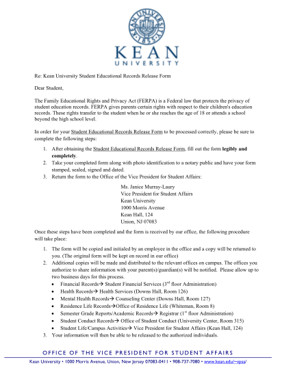 26024164-cover-letter-for-student-educational-release-form-request-for-approval-for-attendance-at-events-kean