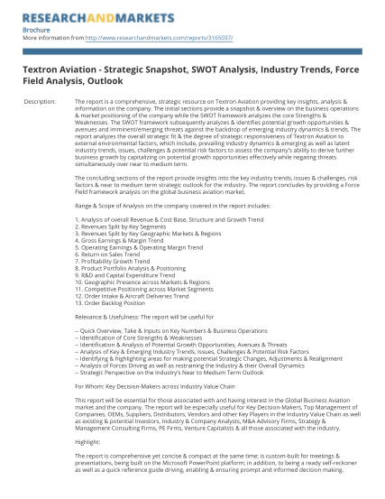 260281196-textron-aviation-strategic-snapshot-swot-analysis