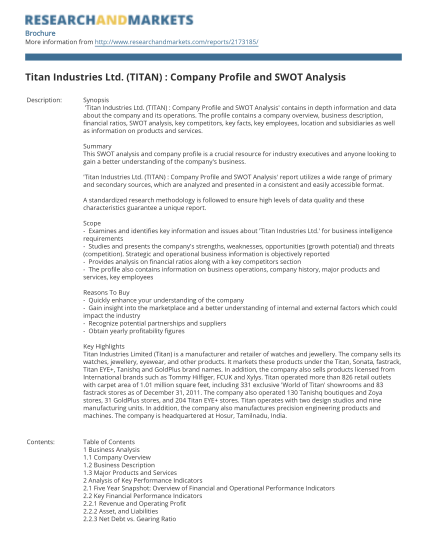 260285831-swot-analysis-of-titan-company