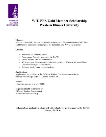 260295780-wiu-pfa-gold-member-scholarship-western-illinois-university-wiu