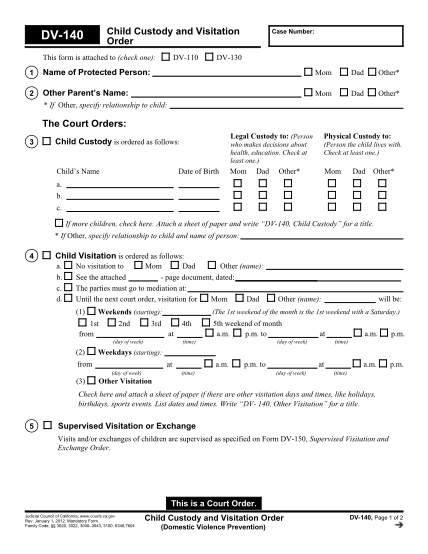 260363220-dv-140-child-custody-and-visitation-order-this-form-is