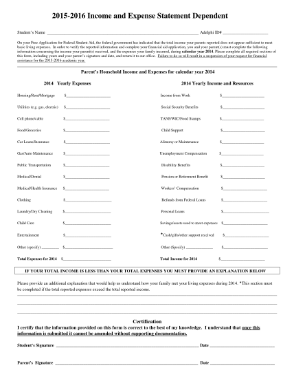 260535310-2015-2016-income-and-expense-statement-for-dependent-students-at-adelphi-this-worksheet-is-used-to-verify-the-income-and-expense-information-for-dependent-students-at-adelphi-university-adelphi