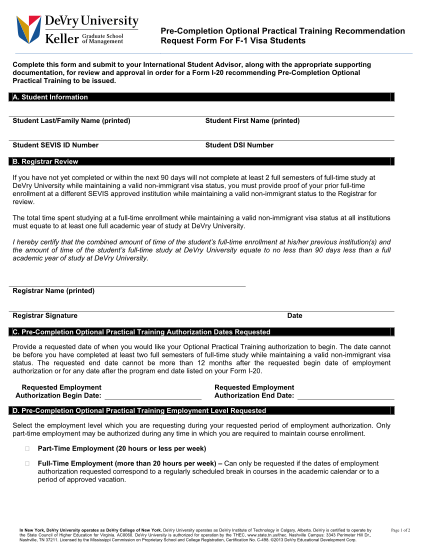 260550175-f-1-student-pre-completion-optional-practical-training-request-form-1314-ver-1-devry
