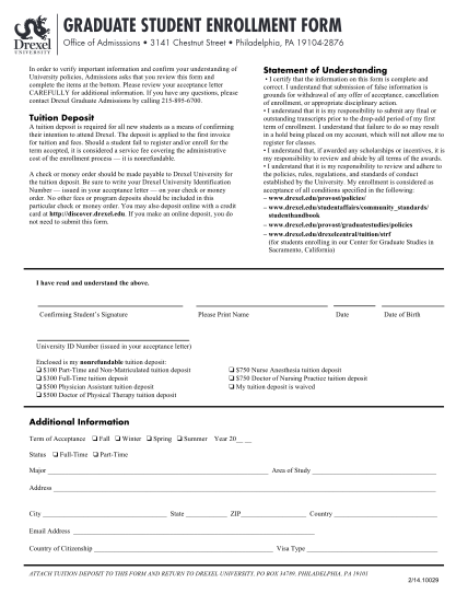 260596124-graduate-student-enrollment-form-drexeledu