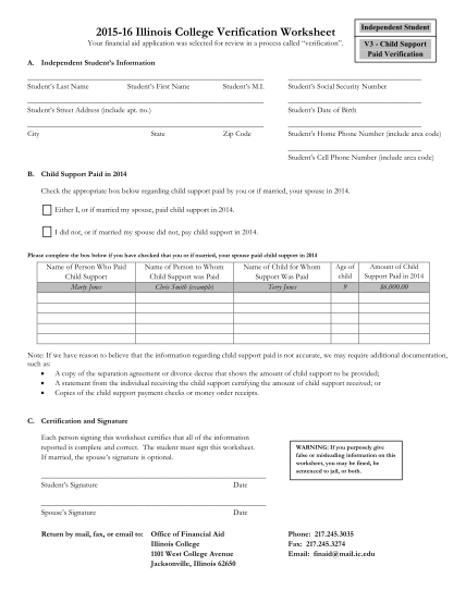 260639034-201516-illinois-college-verification-worksheet-independent-student-your-financial-aid-application-was-selected-for-review-in-a-process-called-verification