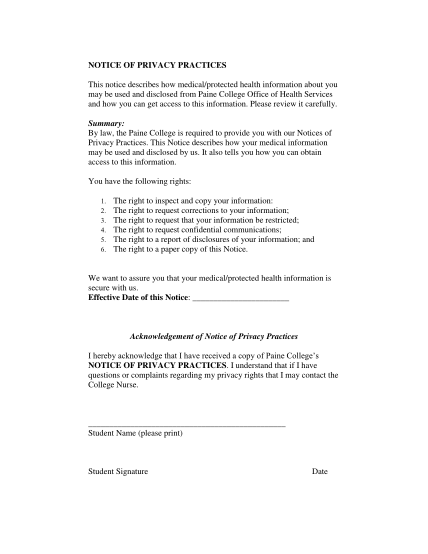 260744980-notice-of-privacy-practices-paine-college-paine