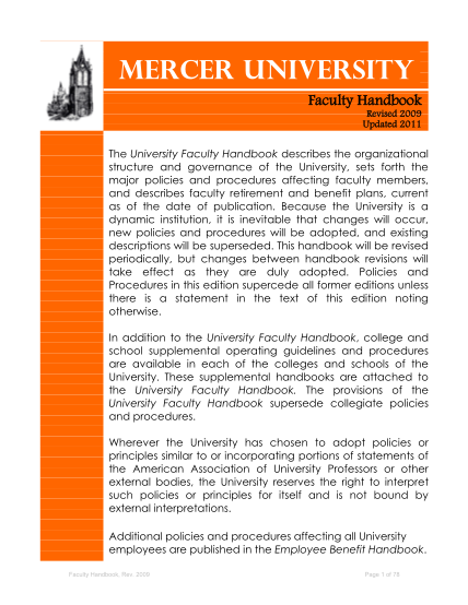 26083370-university-faculty-handbook-office-of-the-provost-mercer-university-provost-mercer