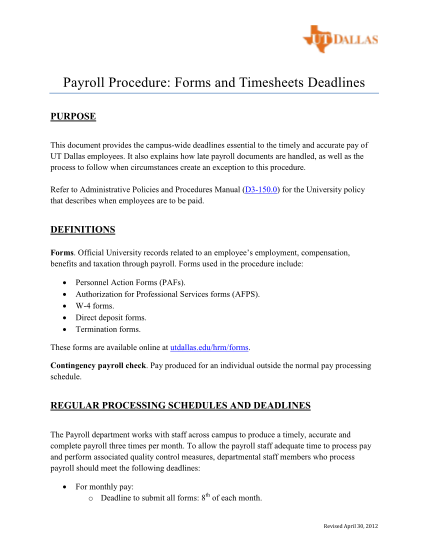 260902765-payroll-procedure-forms-and-timesheets-deadlines-utdallas