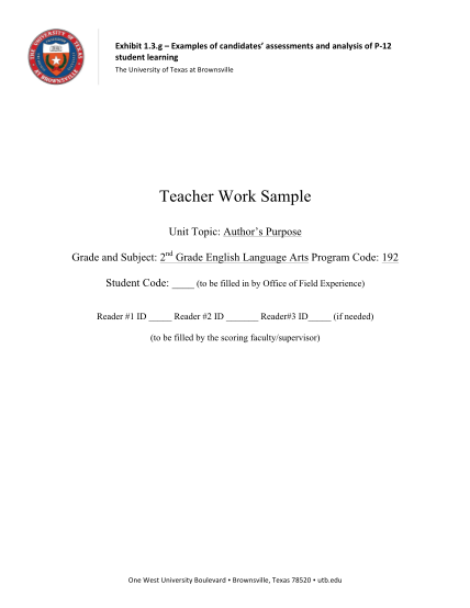 260917364-teacher-work-sample-university-of-texas-at-brownsville-utb