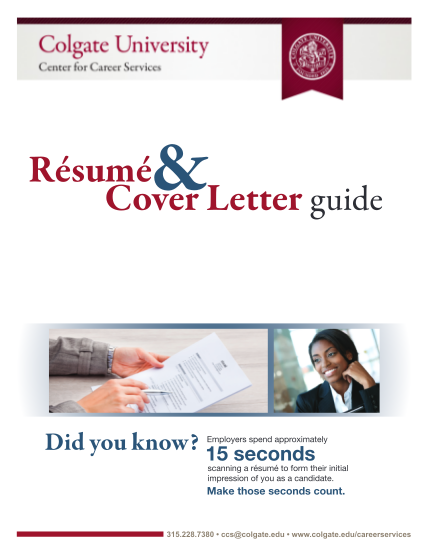 colgate university cover letter guide