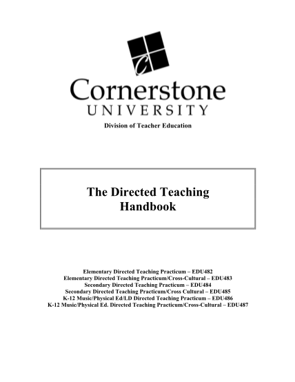 261092778-directed-teaching-handbook-general-educationdoc-cornerstone