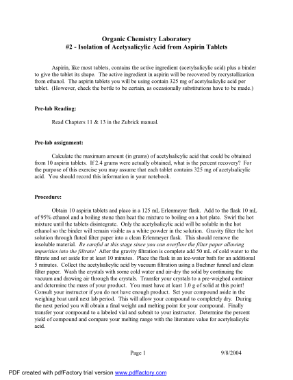 261101681-recrystallization-of-aspirin-mansfield-university-of-faculty-mansfield
