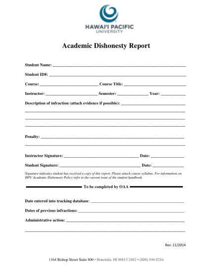 261117818-academic-dishonesty-report-hawaii-pacific-university-hpu