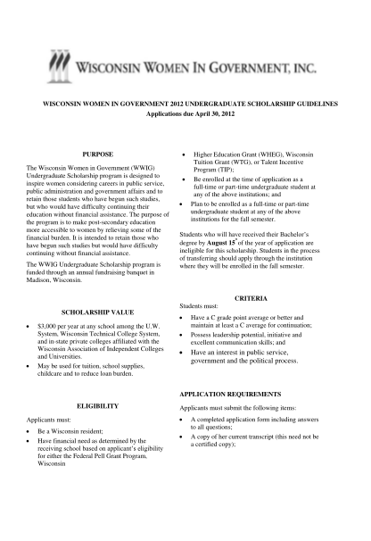 261128715-wisconsin-women-in-government-2012-undergraduate-scholarship-guidelines-marianuniversity