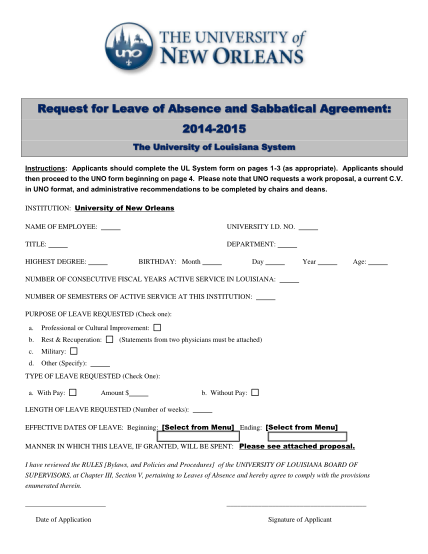 261326619-request-for-leave-of-absence-and-sabbatical-agreement-uno