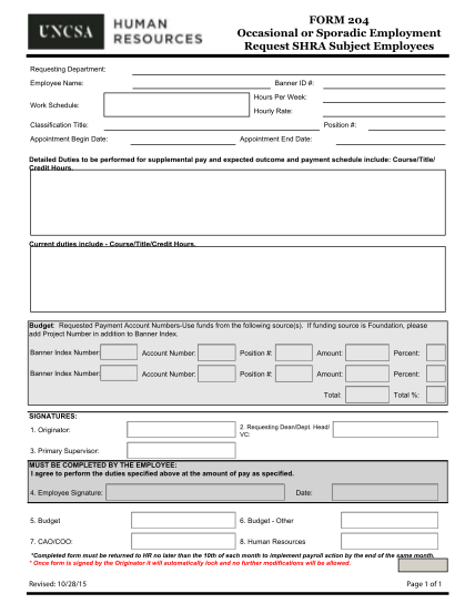 261375841-form-204-occasional-or-sporadic-employment-request-shra-uncsa