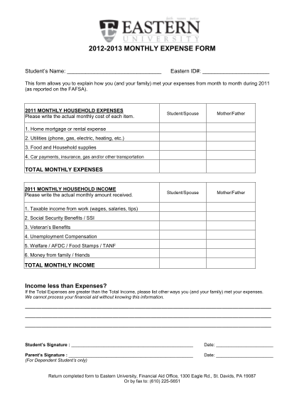 261499727-2012-2013-monthly-expense-form-eastern-university-eastern