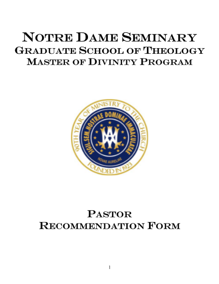 261559752-pastor-recommendation-form-notre-dame-seminary-nds