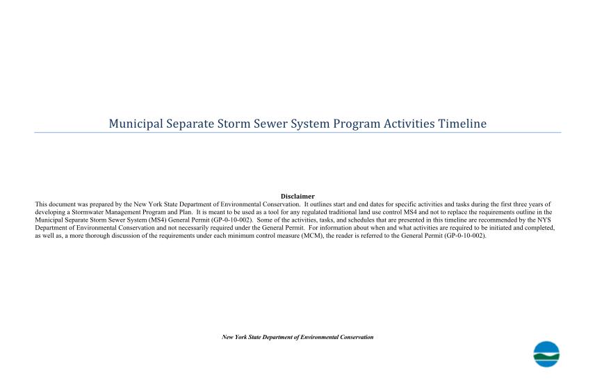 261653345-municipal-separate-storm-sewer-system-program-activities-timeline-ms4-program-activities-timeline-dec-ny