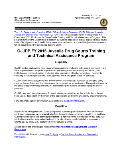 261685122-ojjdp-fy-2016-juvenile-drug-courts-training-and-technical-ojjdp