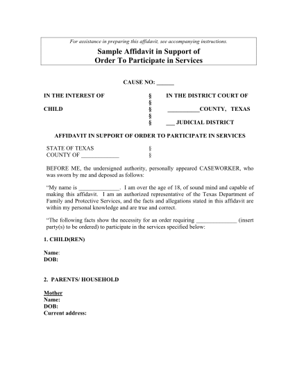 261763992-sample-affidavit-to-support-order-to-participate-in-services-dfps-state-tx