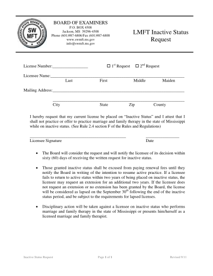 262596360-po-box-4508-lmft-inactive-status-request-ms-swmft-ms