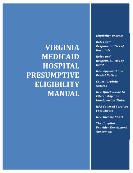 262945229-virginia-hospital-presumptive-medicaid-eligibility-process-roles-and-responsibilities-of-hospitals-and-the-hospital-provider-enrollment-agreement-dmas-virginia