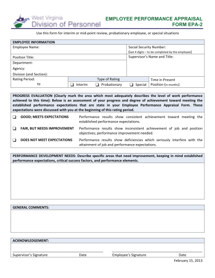 263031879-employee-performance-appraisal-form-epa2-usethisformforinterimormidpointreviewprobationaryemployeeorspecialsituations-employeeinformation-employeename-positiontitle-department-agency-divisionandsection-ratingperiod-to-personnel