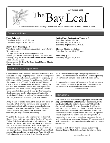 263185651-the-julyaugust-2002-bay-leaf-california-native-plant-society-east-bay-chapter-alameda-ampamp-ebcnps