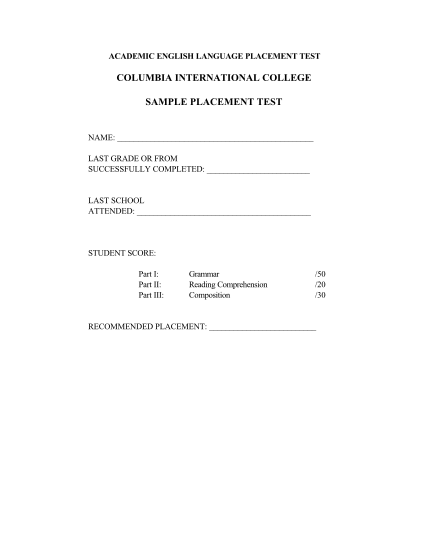 263500493-columbia-international-college-sample-placement