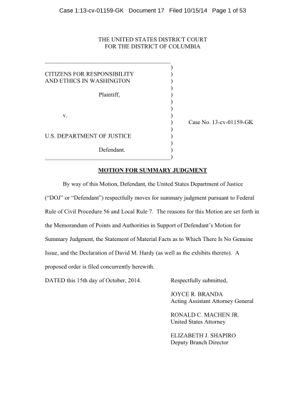263738898-case-113cv01159gk-document-17-filed-101514-page-1-of-53-citizensforethics
