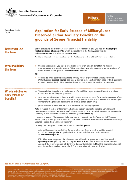 263923368-application-for-early-release-of-militarysuper-preserved-andor-ancillary-benefits-on-the-grounds-of-severe-financial-hardship-application-for-early-release-of-militarysuper-preserved-andor-ancillary-benefits-on-the-grounds-of-severe