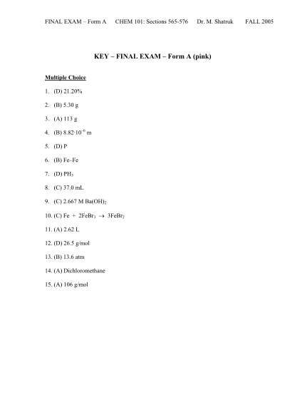 26414060-key-final-exam-form-a-pink-chem-tamu
