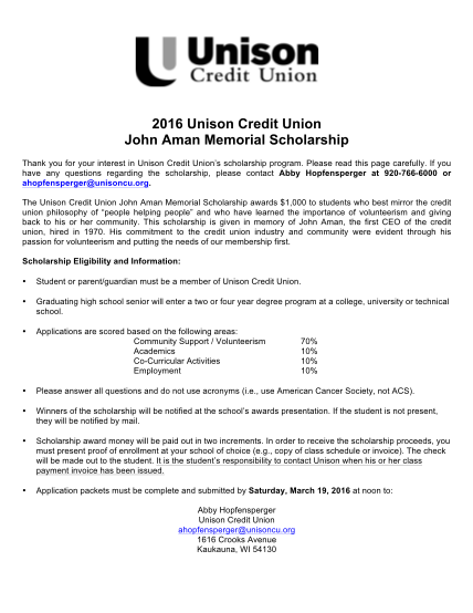 264154984-2016-unison-credit-union-john-aman-memorial-scholarship