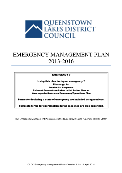 264174020-emergency-management-plan-2013-2016-qldc