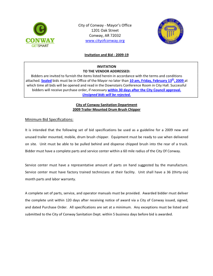264230629-2009-19-bid-specifications-for-brush-chipper-city-of-conway-cityofconway
