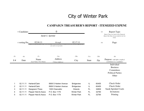 264538206-city-of-winter-park-campaign-treasurer-s-report-itemized-expenditures-1-0-candidate-2-report-type-report-types-are-listed-on-the-financial-report-due-dates-list-provided-by-the-city-clerk-cityofwinterpark