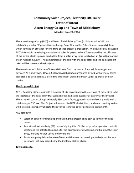 264712382-community-solar-project-electricity-off-taker-letter-of-townofmiddlebury