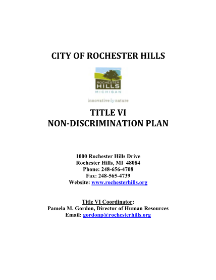 264971847-city-of-rochester-hills-title-vi-non-discrimination-plan-rochesterhills