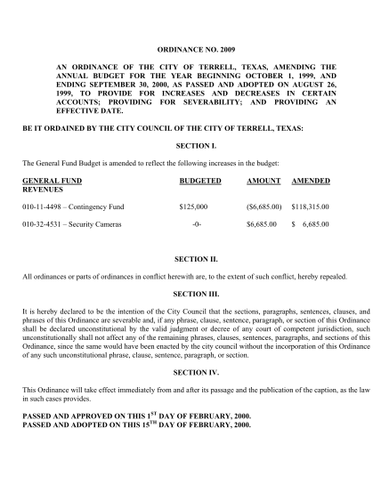 265857403-2009-an-ordinance-of-the-city-of-terrell-texas-amending-the-annual-budget-for-the-year-beginning-october-1-1999-and-ending-september-30-2000-as-passed-and-adopted-on-august-26-1999-to-provide-for-increases-and-decreases-in-certain