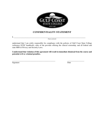 266154381-confidentiality-statement-gulf-coast-state-college-gulfcoast