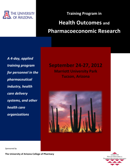26620687-health-outcomes-and-pharmacoeconomic-research-college-of-pharmacy-arizona