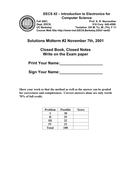 26702480-solutions-midterm-2-november-7th-2001-closed-book-closed-inst-eecs-berkeley