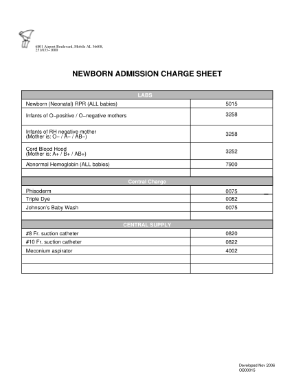 267194102-newborn-admission-charge-sheet-providence-hospital-support-providencehospital