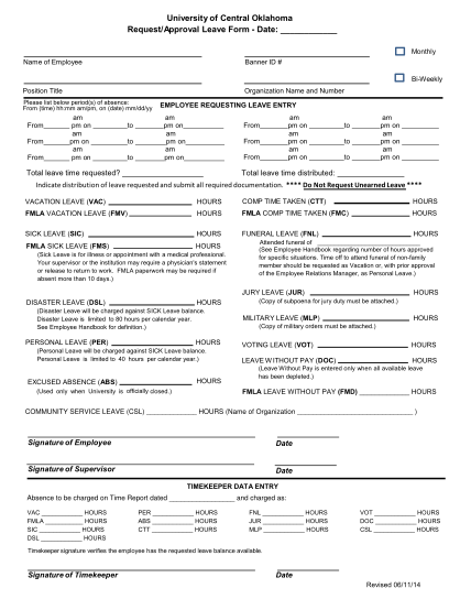 26811488-uco-requestapproval-leave-form-university-of-central-oklahoma-uco