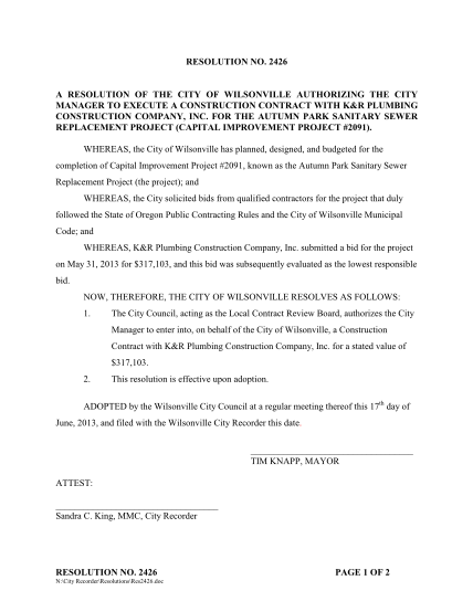 268265631-2426-a-resolution-of-the-city-of-wilsonville-authorizing-the-city-manager-to-execute-a-construction-contract-with-kampamp-ci-wilsonville-or